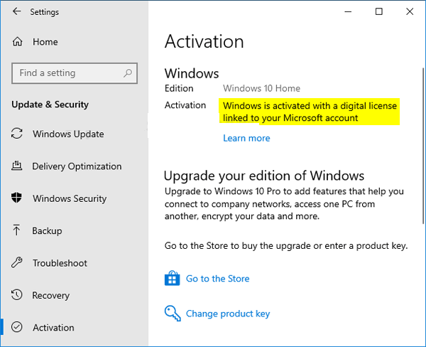 Windows 10 Digital License Activation Free